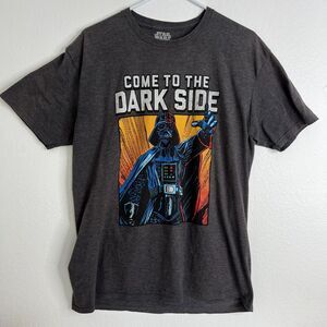 Star Wars T-Shirt Darth Vader "Come to the Dark Side" Gray Men's XL Fifth Sun